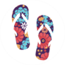 Colorful Bouquet Flowers Flip Flops Sticker