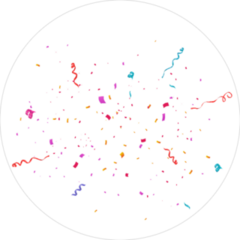 Colorful Bright Confetti Sticker