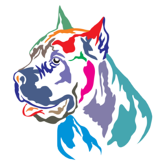 Colorful Cane Corso Sticker
