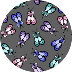 Colorful Cartoon Fly Illustration Pattern Sticker