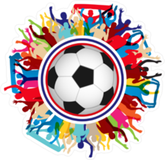 Colorful Cheering Fans Soccer Sticker