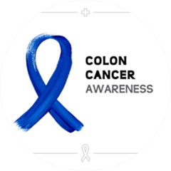 Colorful Colon Cancer Awareness Ribbon Sticker