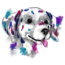 Colorful Dalmatian Sticker