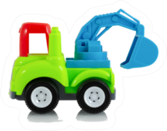 Colorful Digging Tractor Truck Toy Sticker