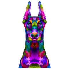 Colorful Doberman Sticker