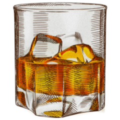 Colorful Engraved Cocktail Illustration Sticker