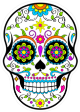 Colorful Floral Sugar Skull