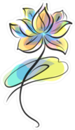 Colorful Flower Sticker