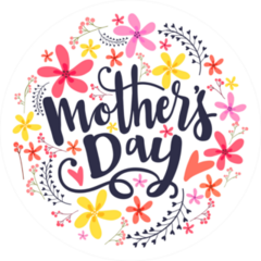 Colorful Flowers Mothers Day Sticker
