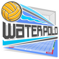 Colorful Flying Water Polo Ball Sticker
