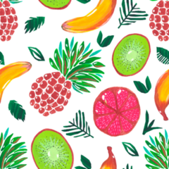 Colorful Fruit Pattern Sticker