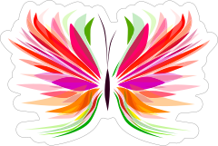 Colorful Geometric Butterfly Sticker