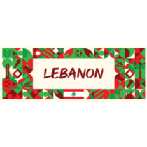 Colorful Geometric Lebanon Sticker