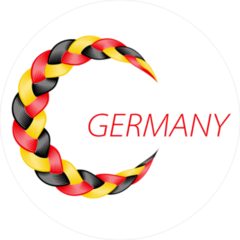 Colorful Germany Flag Braid Sticker