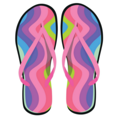 Colorful Groovy Flip-flops Sticker