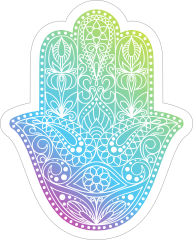 Colorful Hamsa Boho Sticker