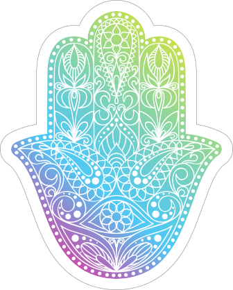 Colorful Hamsa Boho Sticker
