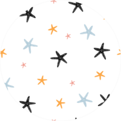 Colorful Hand Drawn Pattern With Starfish Sticker