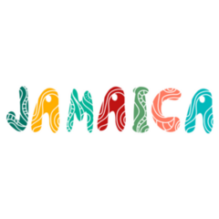 Colorful Hand Lettering Jamaica Sticker
