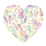 Colorful Heart Crystals And Gems Sticker