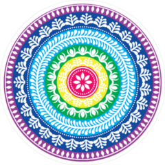 Colorful Hippie Mandala Sticker