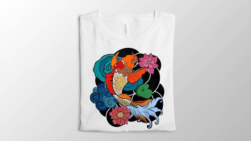 Colorful Koi Pond Shirt Design