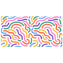Colorful Line Shape Doodle Seamless Pattern Sticker