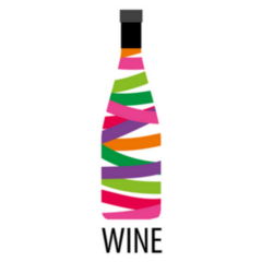 Colorful Logo Wine Sticker