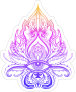 Colorful Lotus with Third Eye Boho Sticker