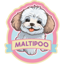 Colorful Maltipoo Logo Sticker