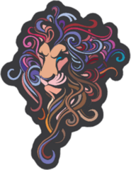 Colorful Mane Lion Sticker