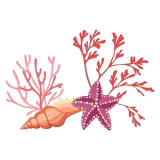 Colorful Marine Life Sticker