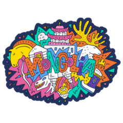 Colorful Mongolia Illustration Sticker