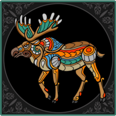 Colorful Moose Zentangle Sticker