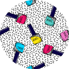 Colorful Nail Polish Pattern Sticker