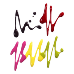 Colorful Nail Polish Spills Sticker