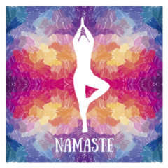 Colorful Namaste Yoga Sticker