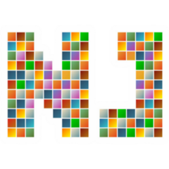 Colorful New Jersey Text Sticker