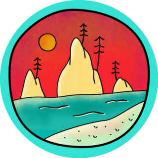 Colorful Olympic National Park Washington State Sticker