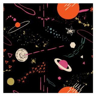 Colorful Pattern Of Space Sticker