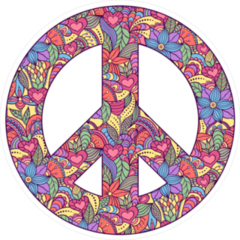 Colorful Peace Sign Sticker