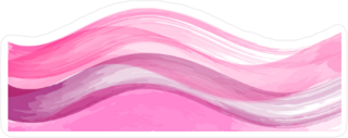 Colorful Pink Waves Sticker