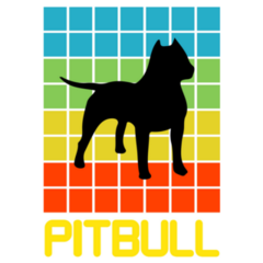 Colorful Pit Bull Logo Sticker