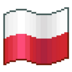Colorful Pixel Art Illustration Of Waving Flag Of Poland Sticker