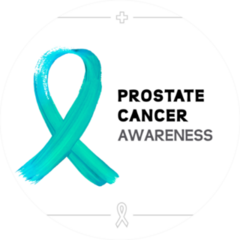 Colorful Prostate Cancer Awareness Ribbon Sticker