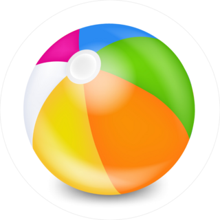 Colorful Rainbow Beach Ball Sticker