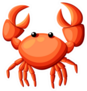 Colorful Red Crab Illustration Sticker