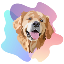 Colorful Retriever Sticker