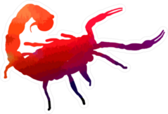 Colorful Scorpion Logo Sticker