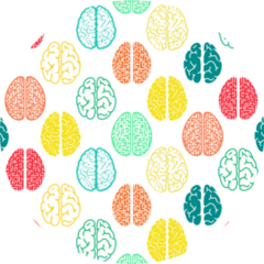 Colorful Seamless Brain Pattern Sticker